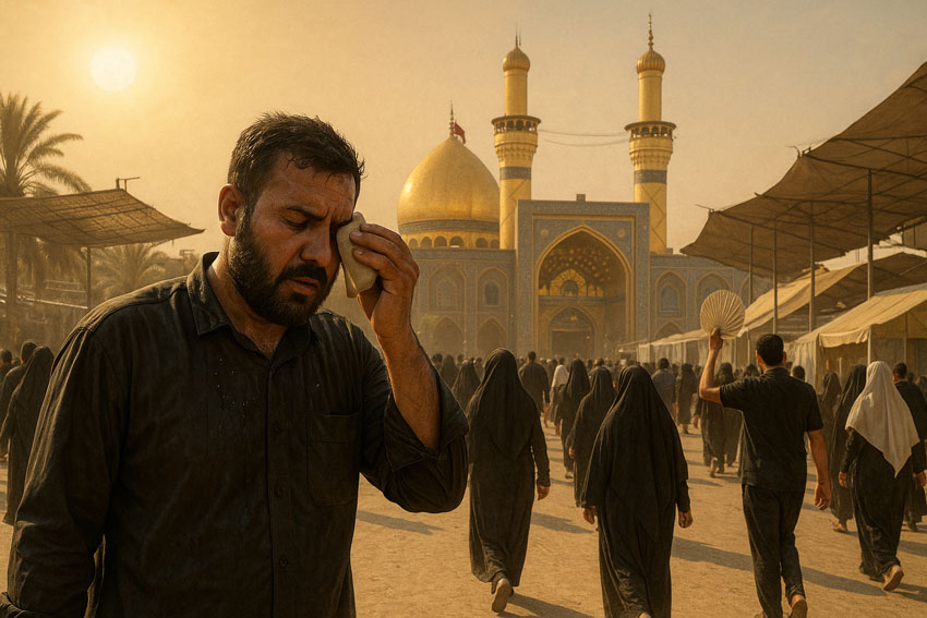 ثواب زیارت کربلا در گرما